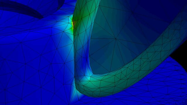 Mechanic simulation engineering - Finite element analysis of displacement and stress of wing nut