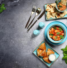 traditional greek food snacks on the table