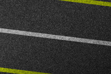 Texture asphalt roadway with marking. Road top view. Highway illustration.