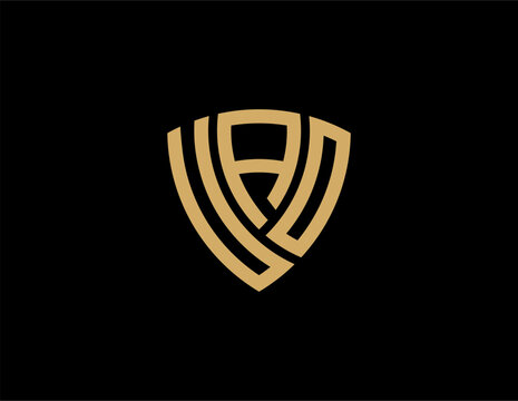 UAO creative letter logo design vector icon illustration	
