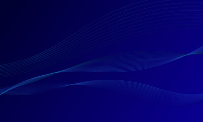 abstract blue smooth lines wave curve on gradient background