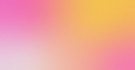 Pink and  yellow gradient trendy blur background , chroma grainy noise gradient, colourful background, liquid chameleon effect, y2k style, light glow noise gradient banner  - obrazy, fototapety, plakaty