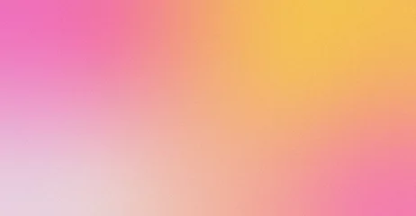 Fotobehang Pink and  yellow gradient trendy blur background , chroma grainy noise gradient, colourful background, liquid chameleon effect, y2k style, light glow noise gradient banner  © Anastasia