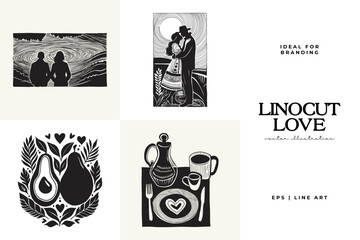 Saint Valentine's day hand drawn trendy vector illustration. Love card design. Cute doodle romantic. Romantic poster, greeting banner, trendy t-shirt print