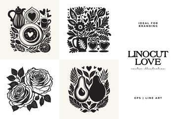 Saint Valentine's day hand drawn trendy vector illustration. Love card design. Cute doodle romantic. Romantic poster, greeting banner, trendy t-shirt print