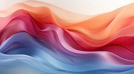 Vibrant Abstract Art of Fluid Gradient Waves in Orange and Blue Hues