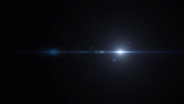 Abstract moving of blue star optical lens flares light streaks shine ray animation background.4Kseamless dynamic kinetic bright star.Promote advertising concept isolate using QuickTime Alpha Channel p