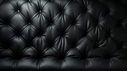 Fototapeta premium The sleek monochrome sofa invites you to sink into its soft leather and escape the chaos of the outside world