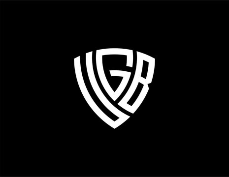 ugb creative letter logo design vector icon illustration	
