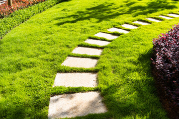 Stone path in the garden