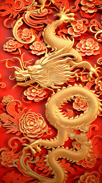 The Chinese lucky animal dragon is used as a background image during the Chinese New Year festival.