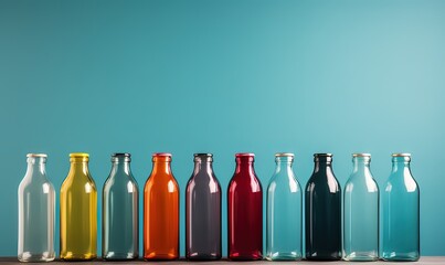 AI bottiglie di vetro colorato 05