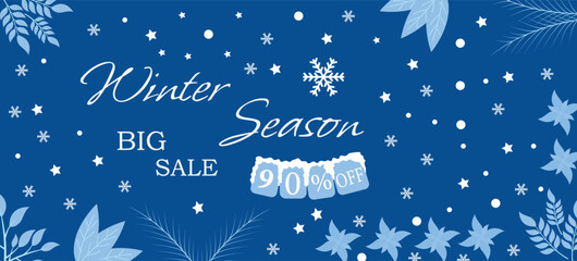 sale banner template or flash sale banner template design minimalist winter background
