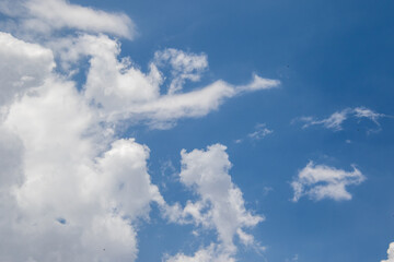 Thunderstorm cloud buildup over the Highveld in Gauteng province in South Africa image for background use