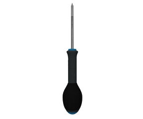 Naklejka premium 3d rendering manual screwdriver, tool concept