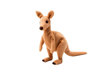 Cute Kangaroo Toy Showcase on a transparent background