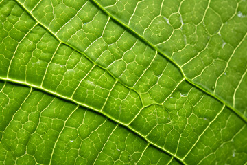 Top view of macro shot of leaf surface showcasing texture and colors