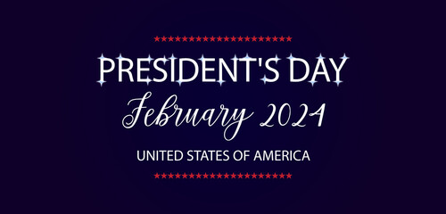 President Day USA Text Design illustration
