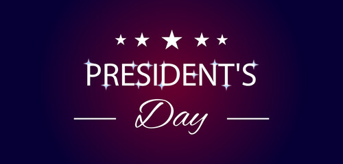 President Day USA Text Design illustration