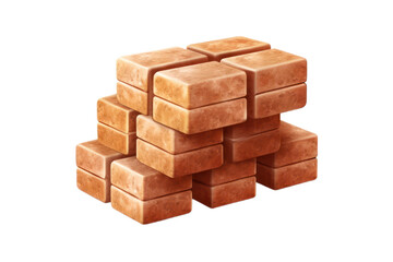 bricks isolated on transparent background