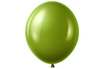 green balloon isolated on transparent background