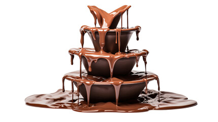Clear Isolated Chocolate Fountain on a transparent background