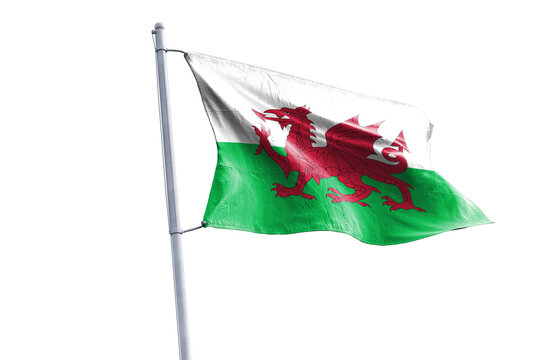 Welsh flag on transparent background.