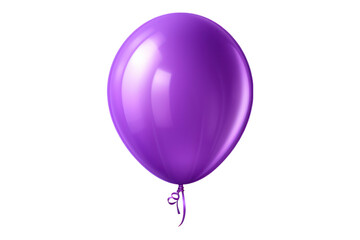 purple balloon isolated on transparent background