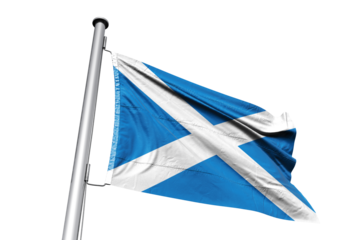 Scottish flag on transparent background. Scotland flag