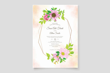 floral ornament invitation card arrangement