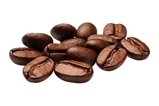 coffee beans isolated on transparent background