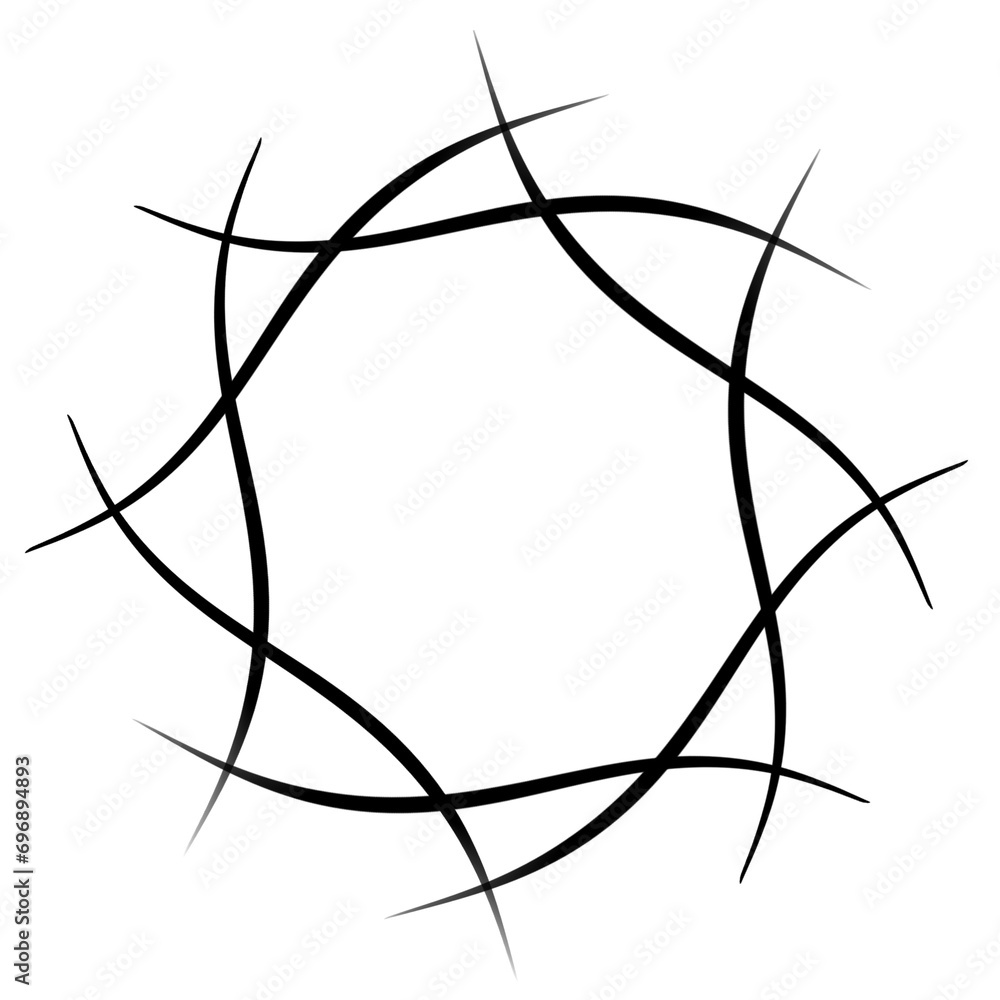 Poster barbed wire frame on transparent background png file for ornament design square element