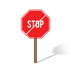 Stop Sign Icon. Traffic sign stop icon.  Traffic stop icon design. Vector illustration. 