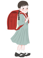 ランドセルを背負う女の子