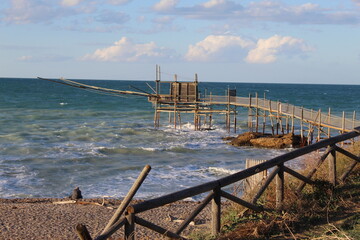 A wonderful Trabocco in the middle of the Adriatic Sea