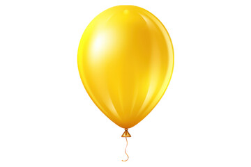 yellow balloon isolated on transparent background