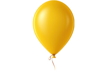yellow balloon isolated on transparent background