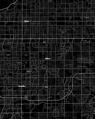 Gilbert Arizona Map, Detailed Dark Map of Gilbert Arizona - obrazy, fototapety, plakaty