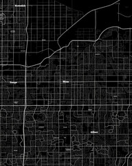 Mesa Arizona Map, Detailed Dark Map of Mesa Arizona