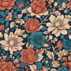 seamless floral pattern generated Ai