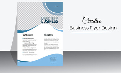 Creative business flyer design template.