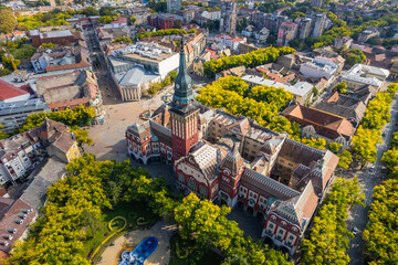 Art Nouveau City Hall, Subotica, Vojvodina, Serbia. High quality 4k footage