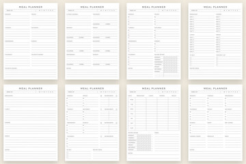 Minimalist Meal Planner printable template