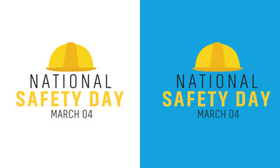 Fototapeta premium National Safety Day March 04 T Shirt Design, Typographic Design, Vector Design.