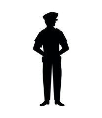 police silhouette design