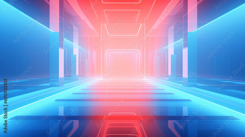 Poster abstract future technology light network grid background