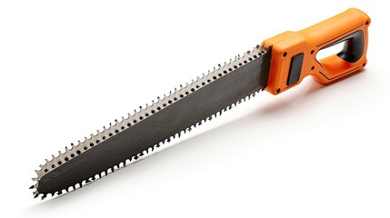 Handsaw isolated on white background. Carpentry tools.