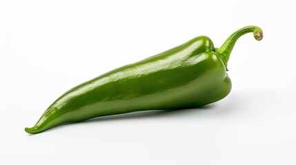 Green pepper isolated on white background
