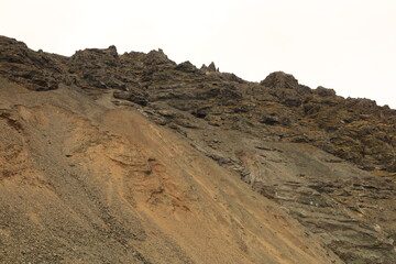 View on a mountain in the south of Iceland, in the Austurland region