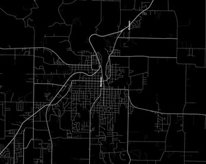 Harrison Arkansas Map, Detailed Dark Map of Harrison Arkansas